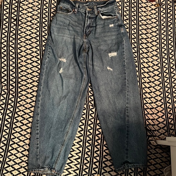 💙 Extra High-Waisted Ripped Non-Stretch Balloon Jeans💙 - Picture 4 of 4